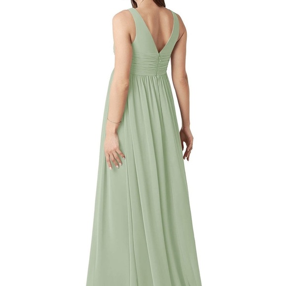 Azazie Maternity Bridesmaid Dress Size 14 Dusty Sage - Picture 3 of 4